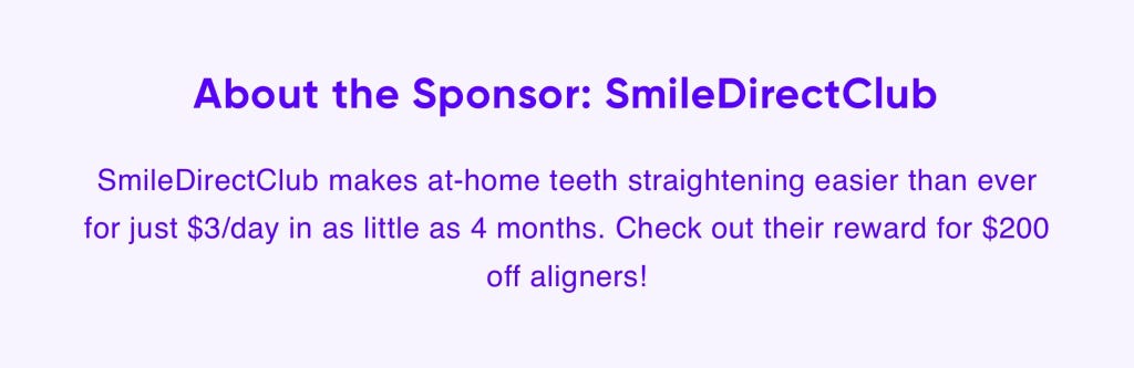 about the sponsor: SmileDirectClub