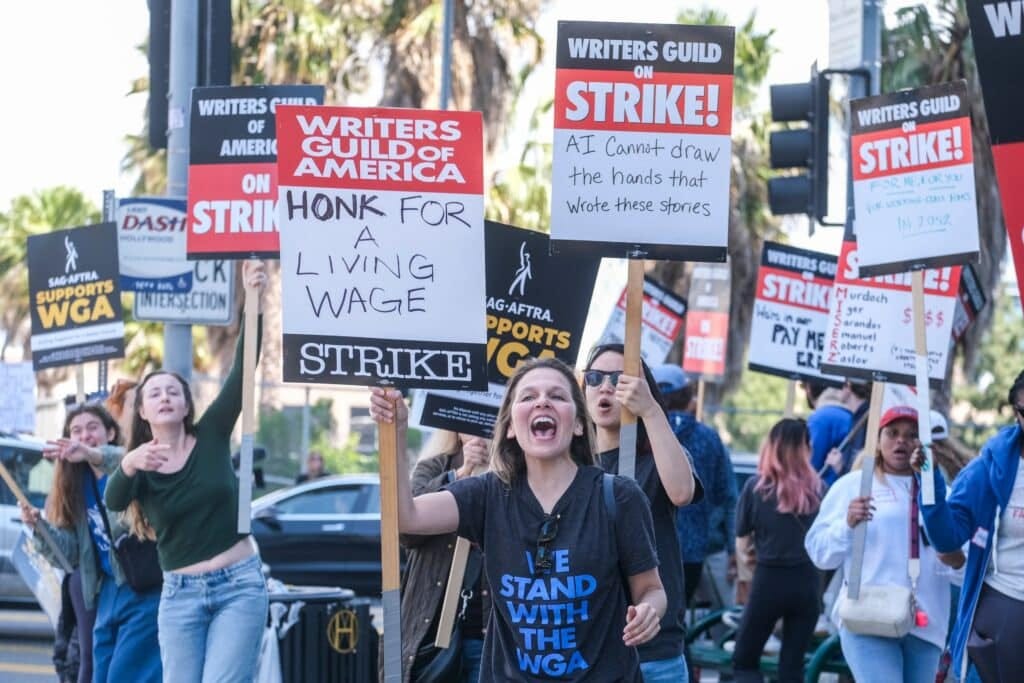 The WGA strikes. Credit: Shutterstock/Ringo Chiu