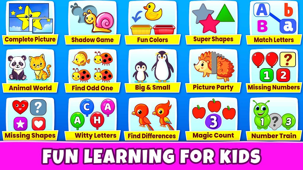Kids Games for Toddlers 3-5: Fun Learning Adventures!