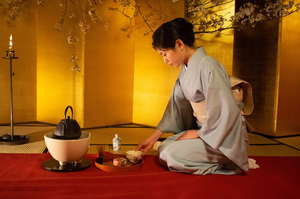 Tea Ceremony in Kyoto in Japan.
