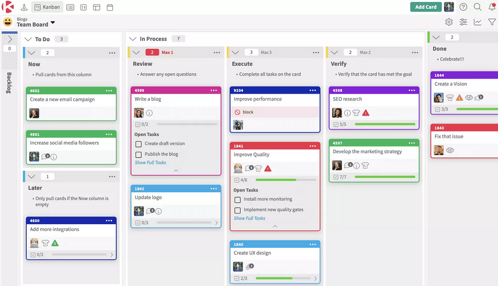 Kanban Zone marketing project management tool