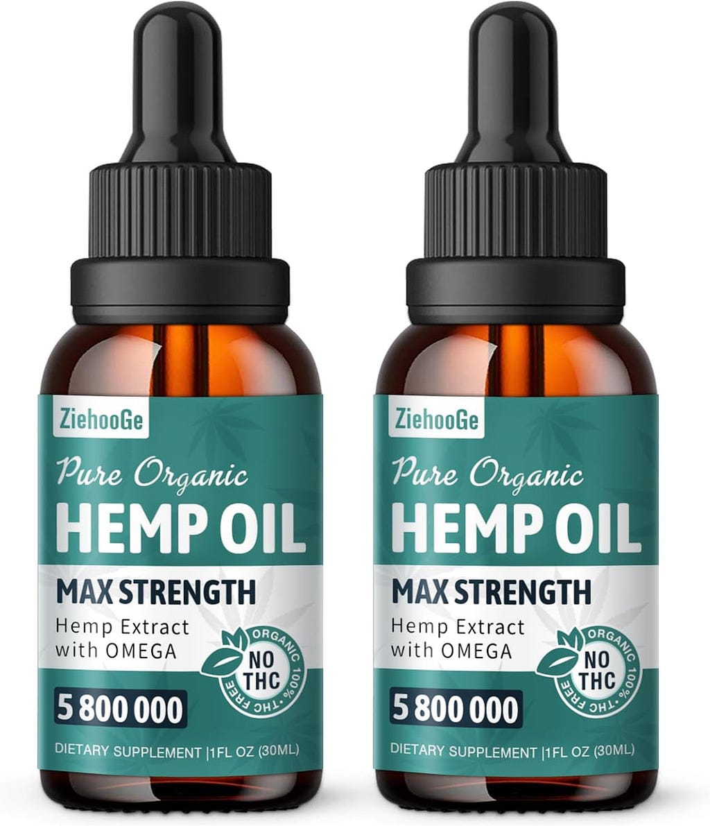 Hemp Oil Organic for Relax (2 Pack) - Maximum Strength Hemp Seed Tincture- 100% Natural Drops - USA Hemp Oils Nutritional Supplements Grown  Made in USA (Organic)