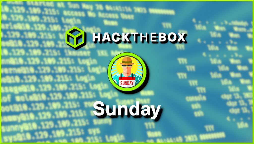 Hack The Box Sunday Writeup