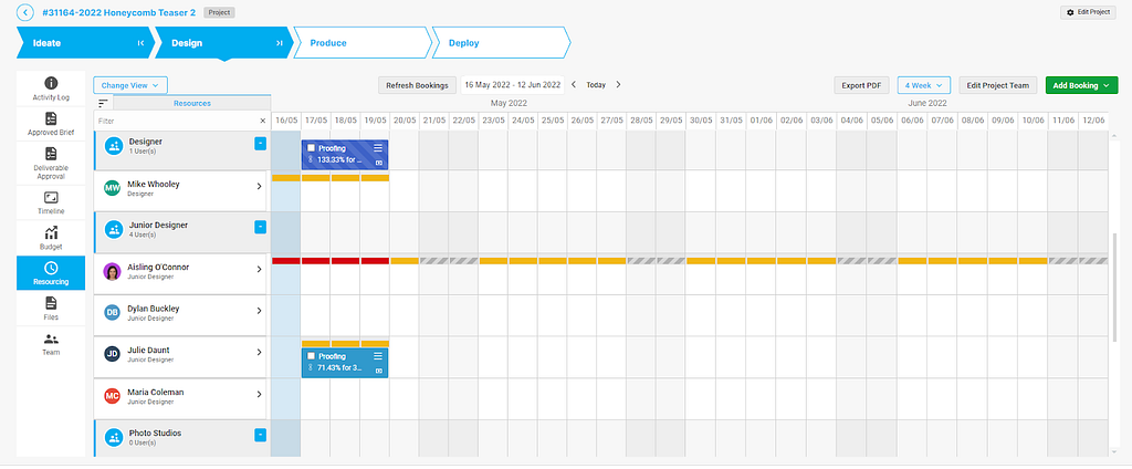 Resource scheduling tools: Screendragon