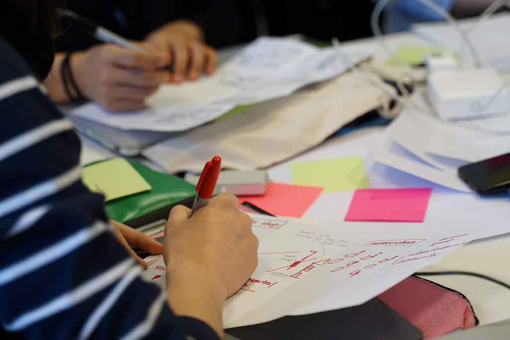Have plenty of pens, post-its and paper for sketching ready for your workshop.