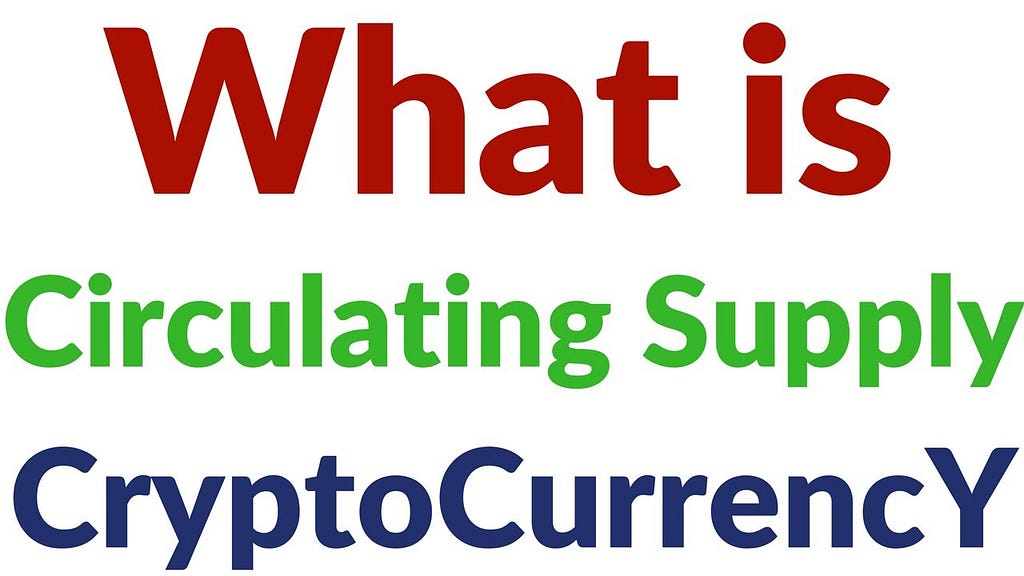 Circulating supply of altcoins