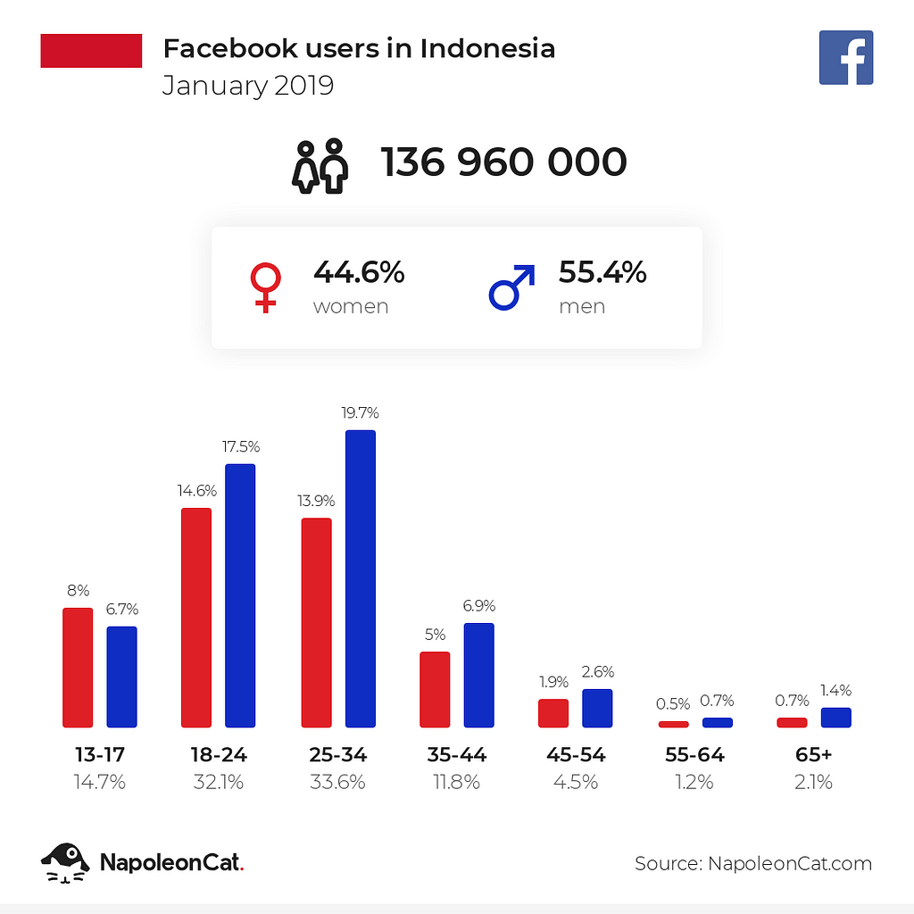 facebook user di indonesia