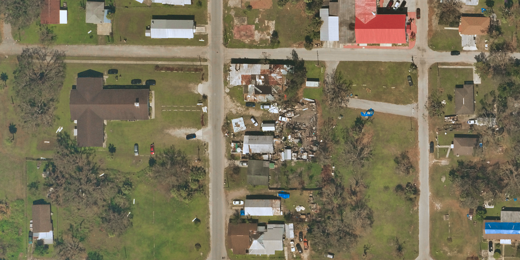 Near Space Labs’ 10 cm capture of damaged property in Arcadia, Florida after Hurricane Ian.