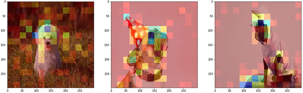 Resulting heatmap with looking for “hotdog” class