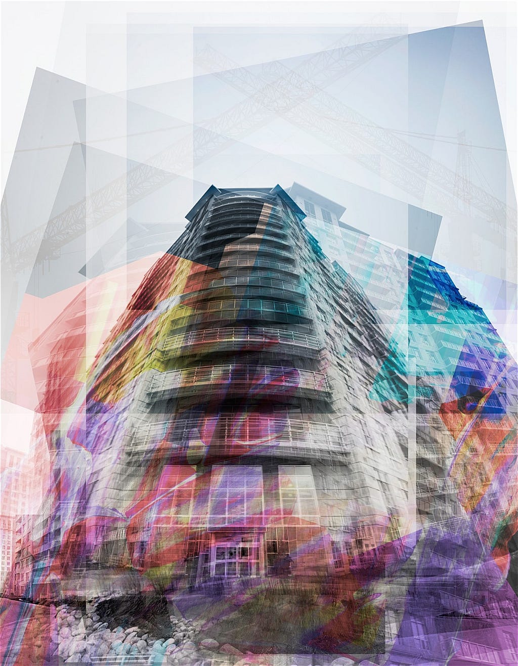 Abstract Architecture Art using Pomeroy Building in London Ontario by Scott Webb