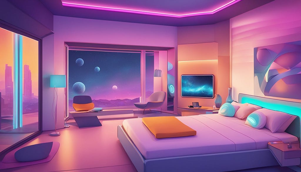 Picture of room used for adult VR games.
