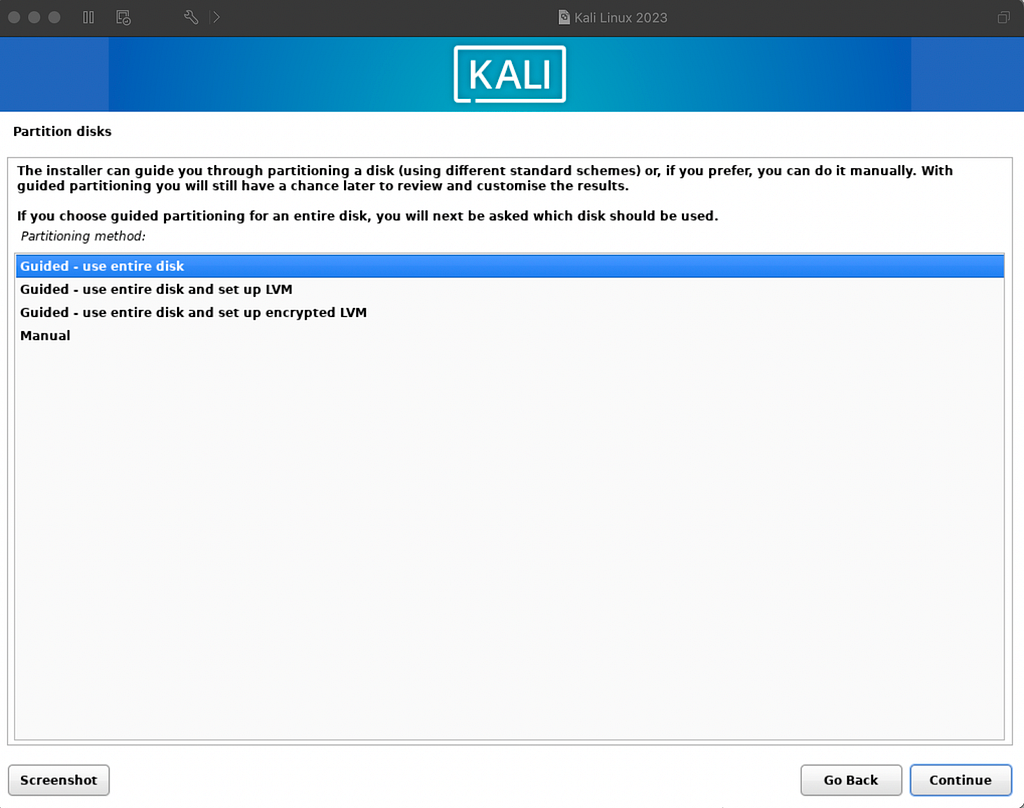 kali use entire disk