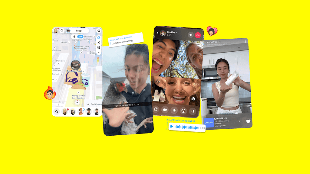 Screenshots from the snapchatt app that showss their uncommon patterns