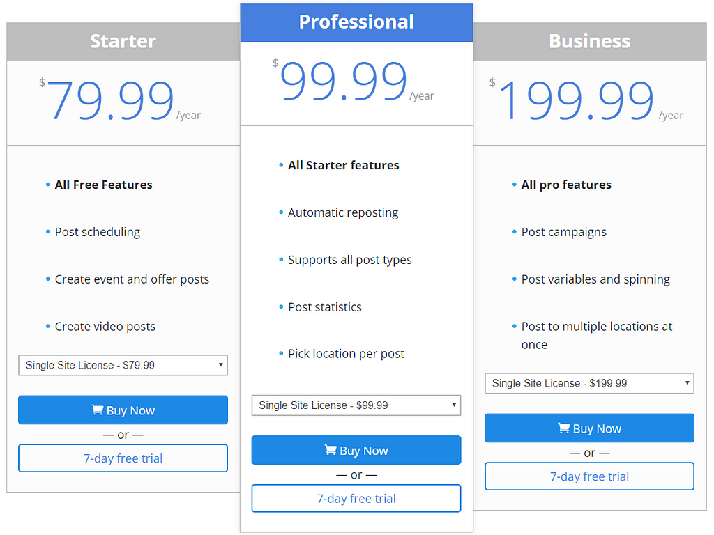 Pricing table with a recommended price - taken out of https://tycoonmedia.net/#pricing