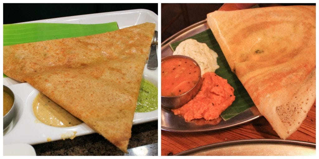 Paneer Dosa at Saravana Bhavan and Diwana Bhel Poori House - On the Search for Authentic Indian Food in London