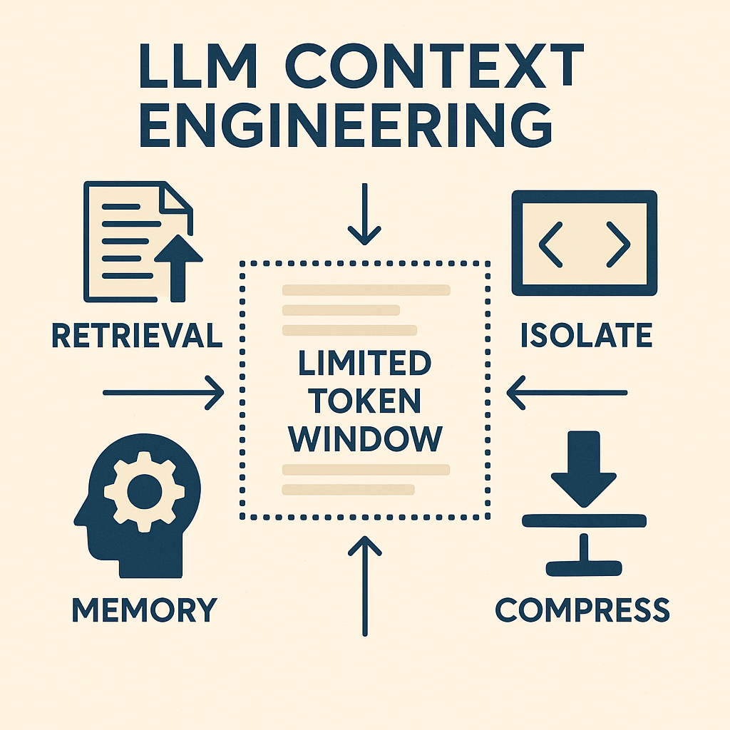 LLM Context Engineering includes Retrieval, memory, compression, and isolation