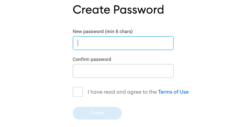 Choose your Password for MetaMask. Be sure not to share this password to people you do not trust.