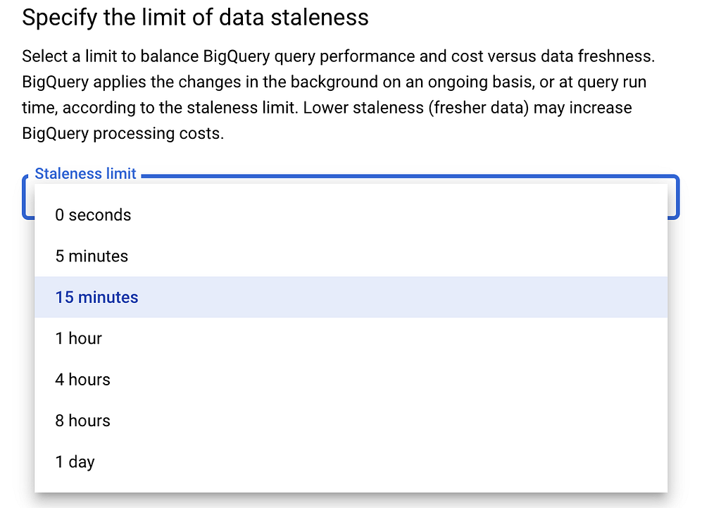 Configure Streams in DataStream with predefined tables in BigQuery for