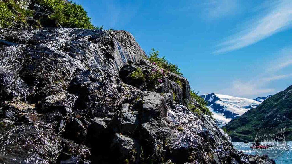 paddling to portage glacier