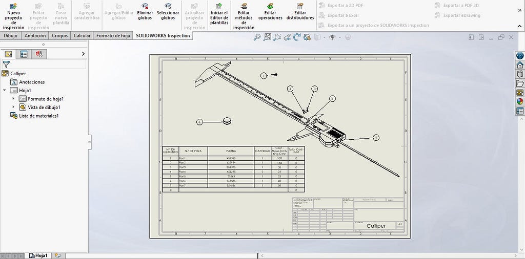 SolidWorks drawing