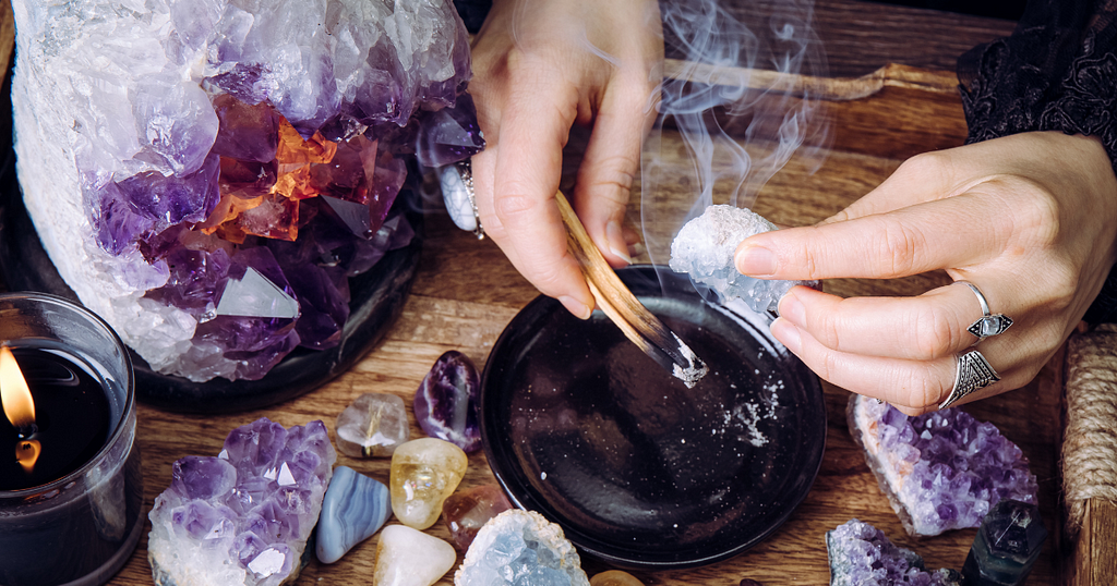 Smudging Crystal Cleansing