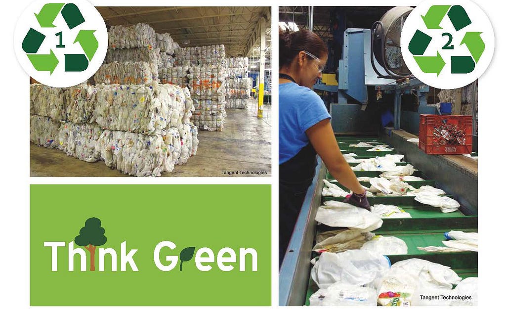 The beginning of the plastic recycle process