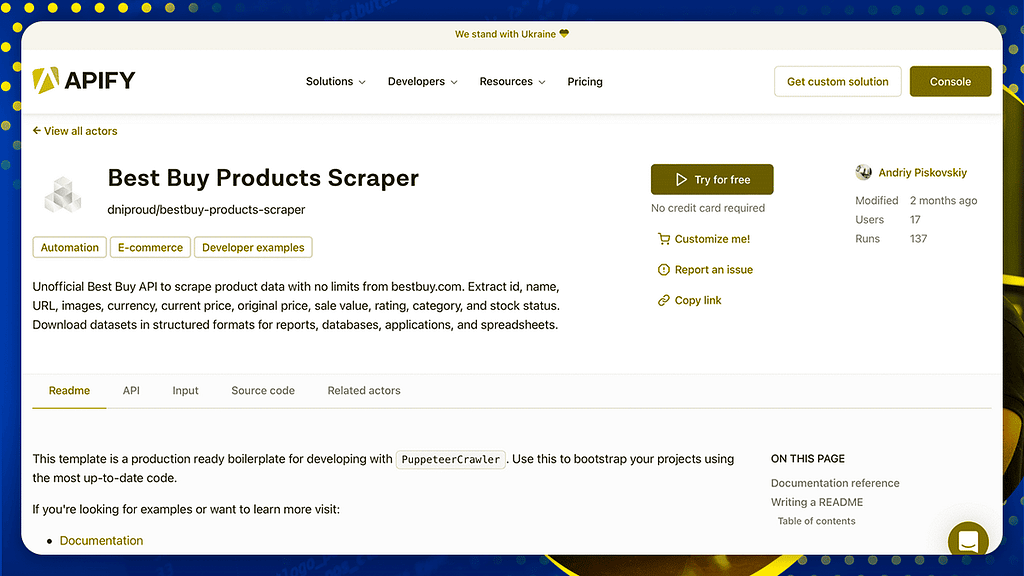 Best Buy Products Scraper