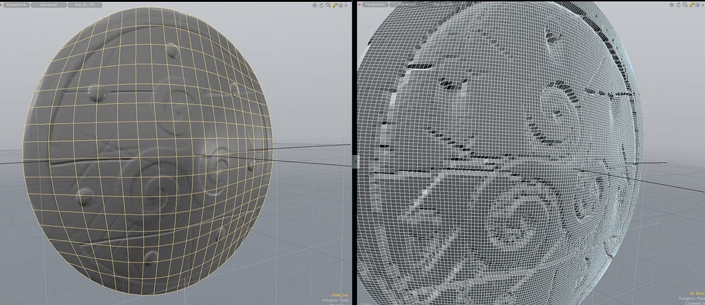 Left: Normal Map Right: Displacement Map