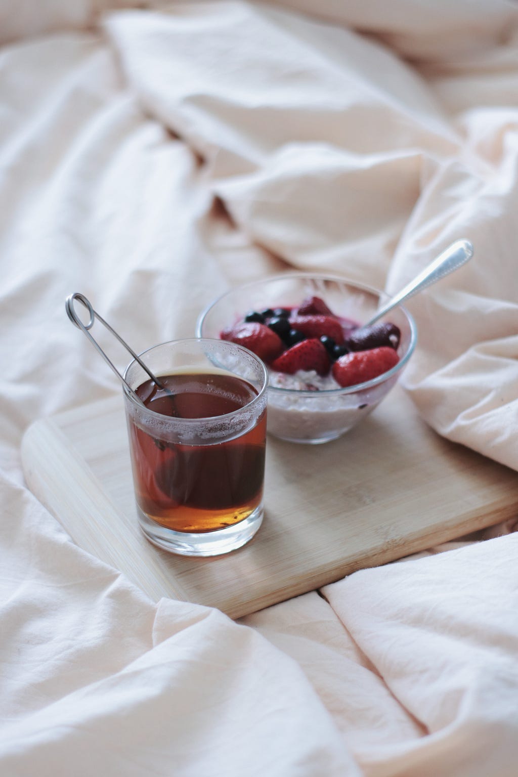 Tea and oatmeal… yum!