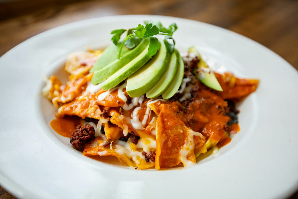 Traditional chilaquiles