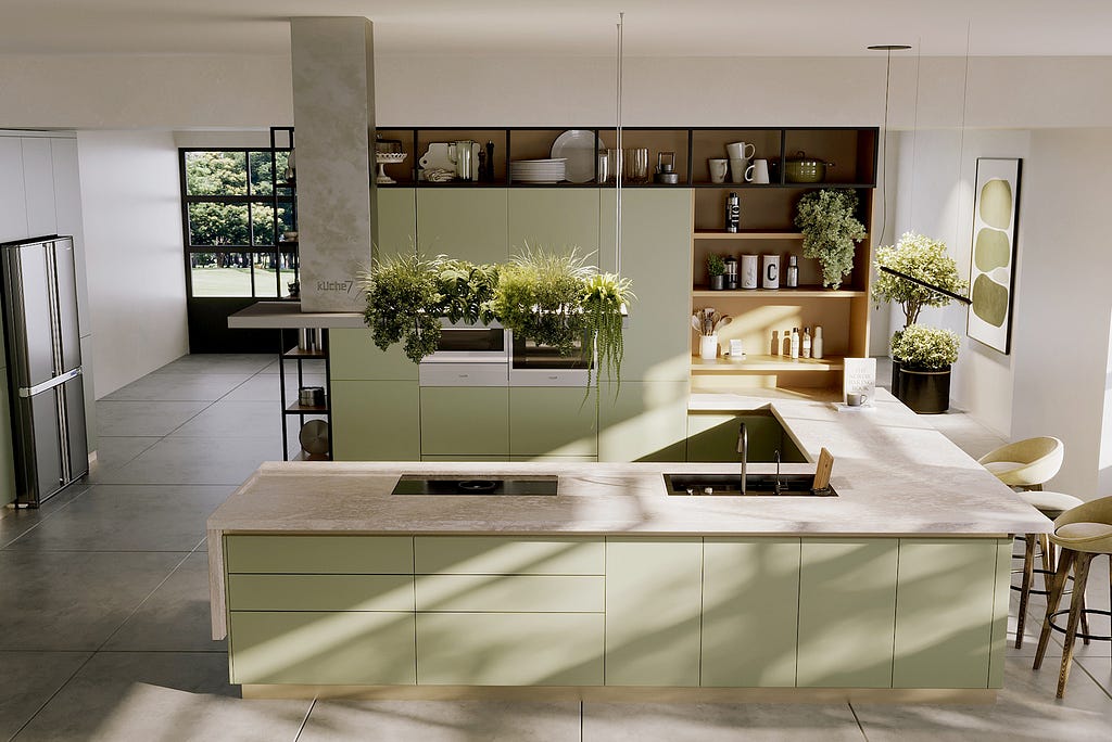 U-shaped Modular Kitchen in Delhi