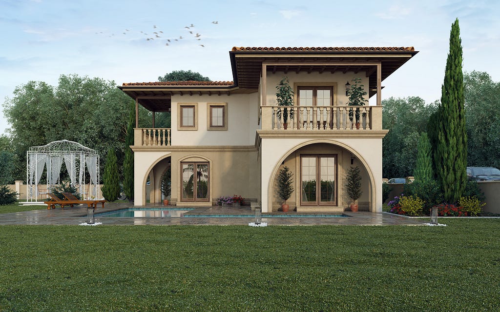 house rendering from front