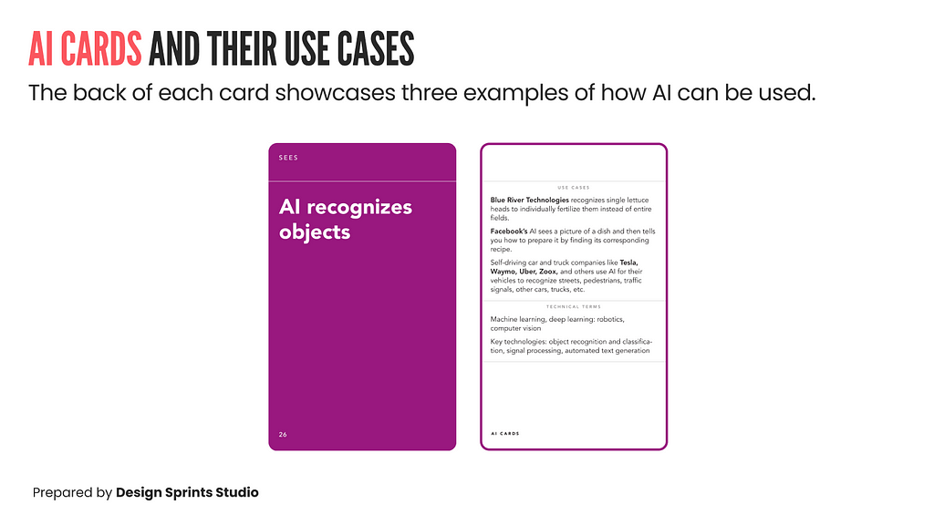 AI Method cards and their use cases.