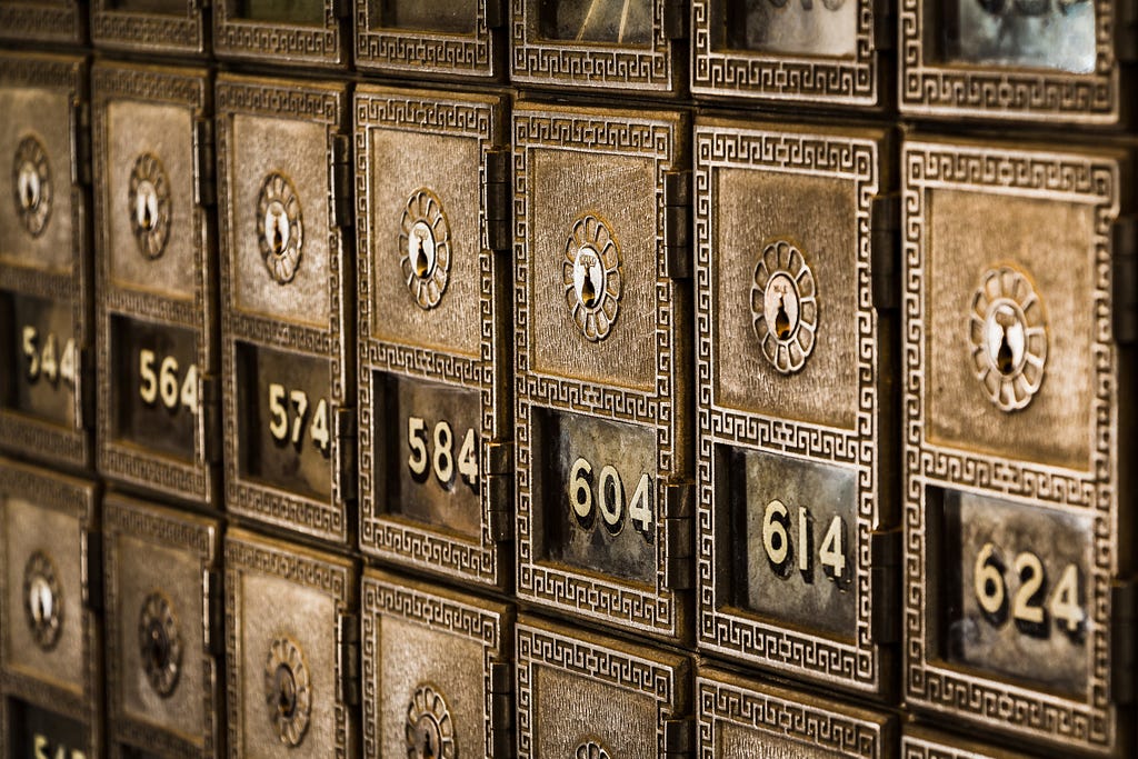 Safety deposit boxes