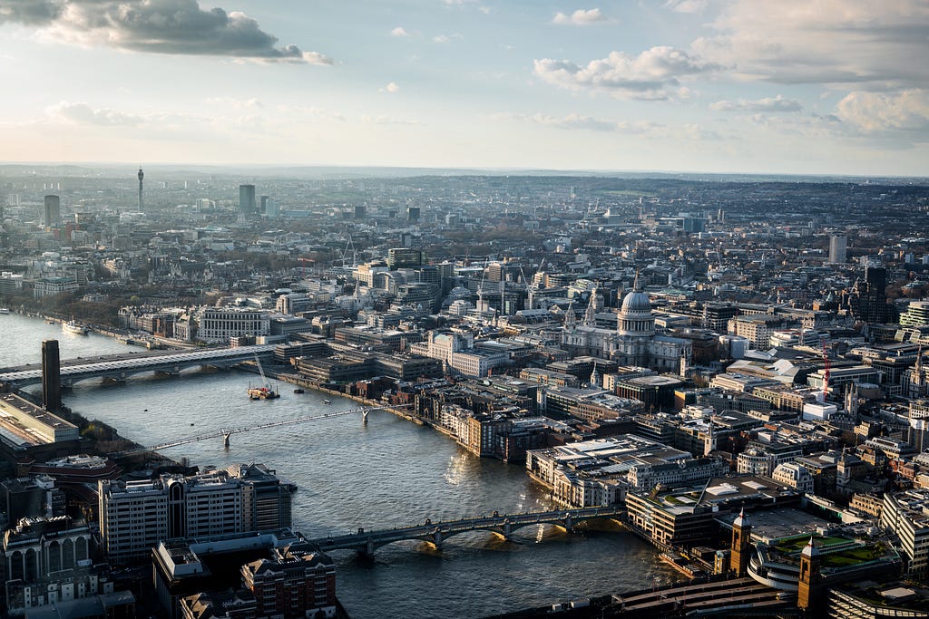 Aerial view of a city