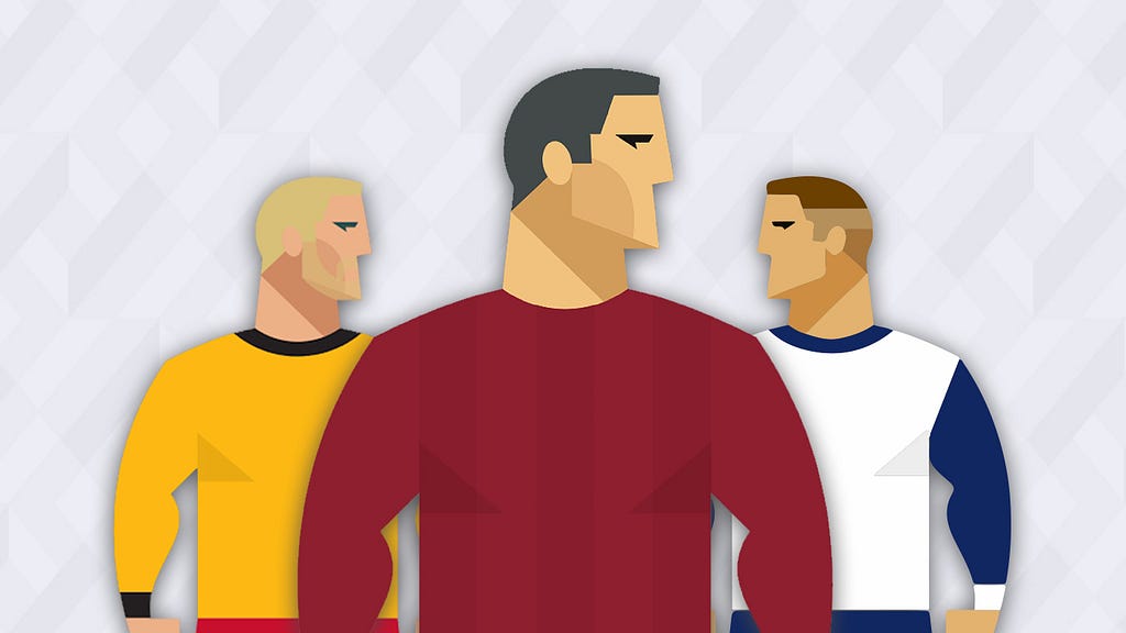 Nifty Football brand imagery showing three players