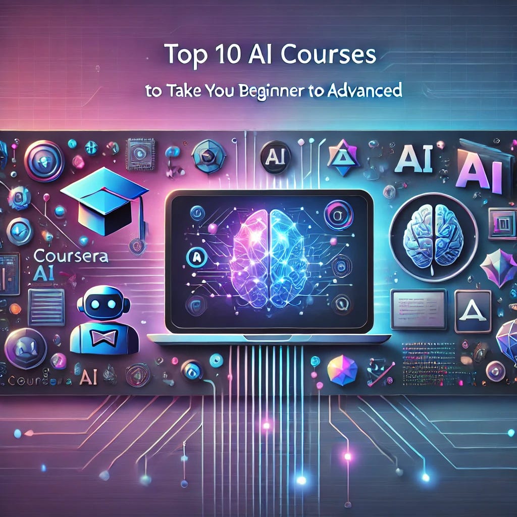 Top 10 AI Courses to Take You from Beginner to Advanced