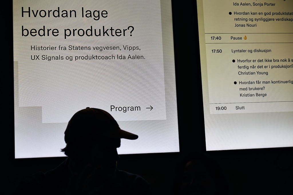 Bilde av programmet for fagkvelden: “Hvordan lage bedre produkter?”