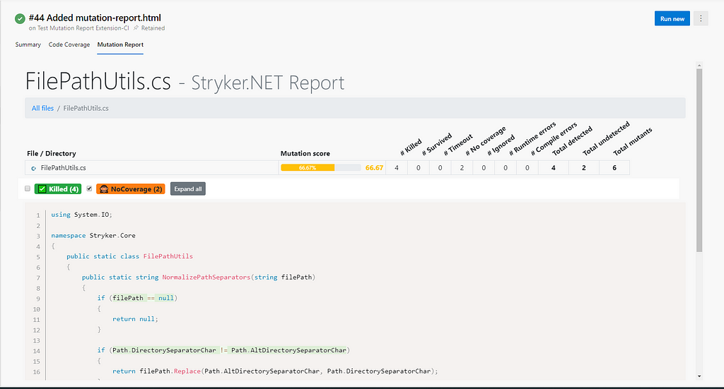 Stryker AzureDevops extension