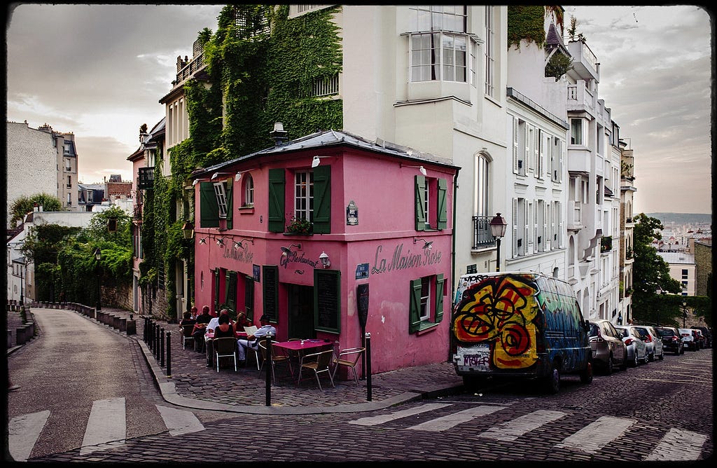 La Maison Rose Photo Spot in Montmartre, Paris, France