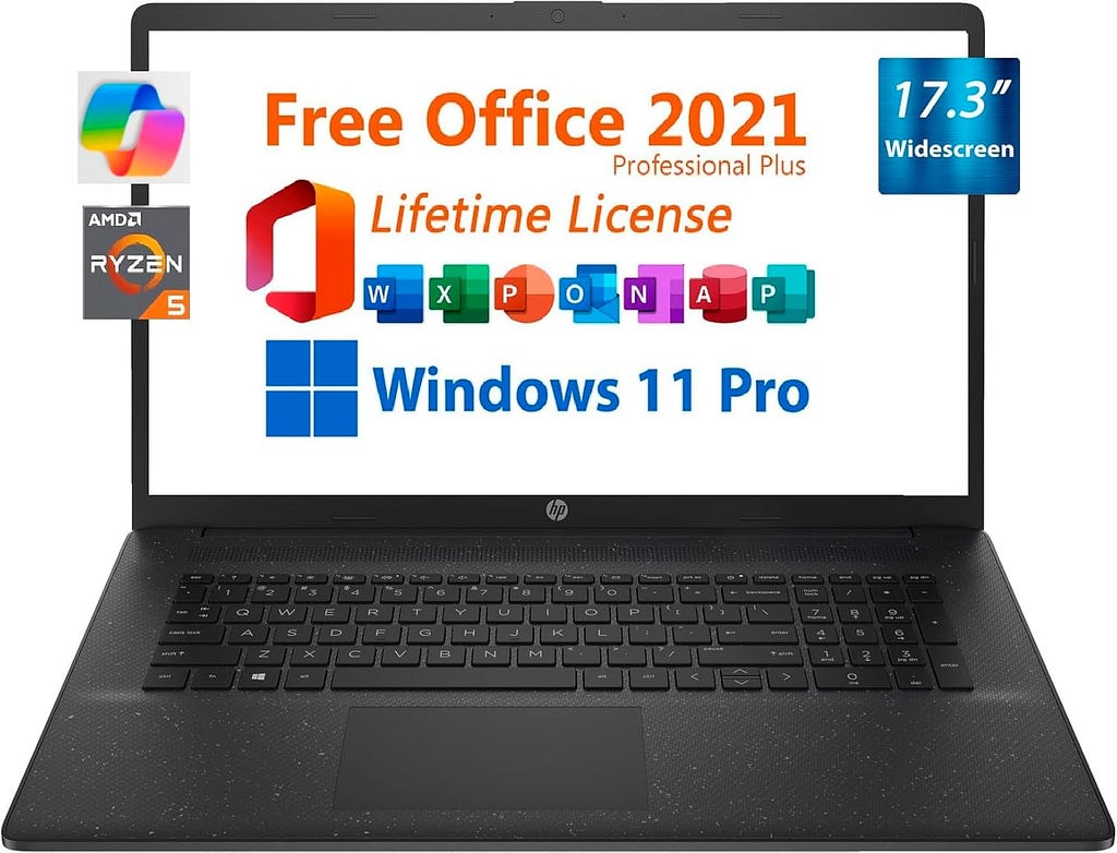 HP 14 Laptop, Intel Celeron N4020, 4 GB RAM, 64 GB Storage, 14-inch Micro-edge HD Display, Windows 11 Home, Thin  Portable, 4K Graphics, One Year of Microsoft 365 (14-dq0040nr, Snowflake White)