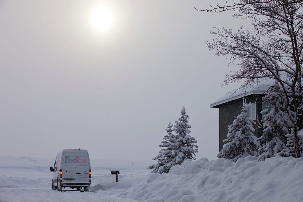 FedEx truck in Anchorage, Alaska