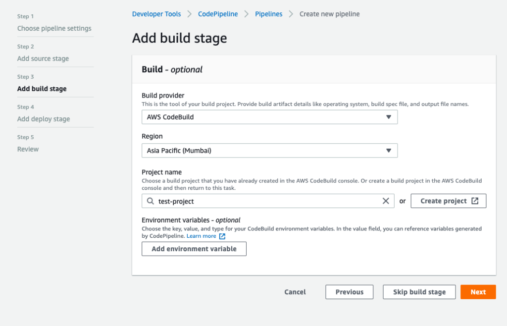 Add Build Stage