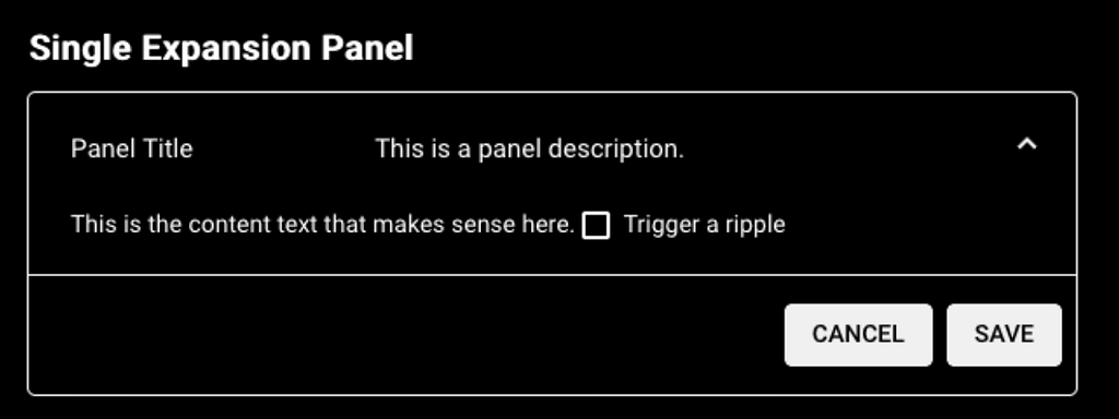 Before: Expansion Panel in High Contrast mode is missing a border.