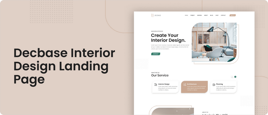 Interior Design Landing Page