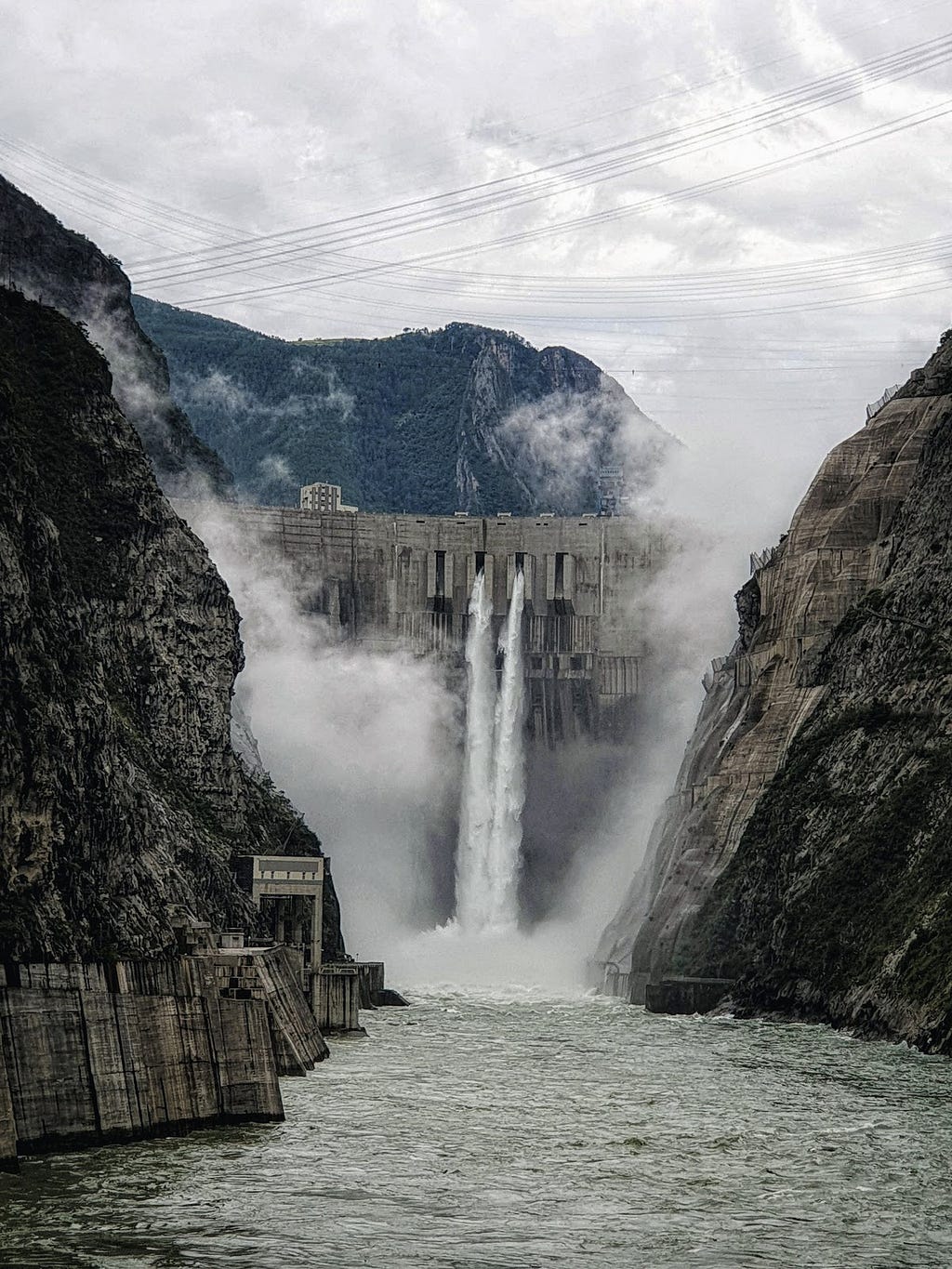 view of jinping-1, the tallest dam in the world