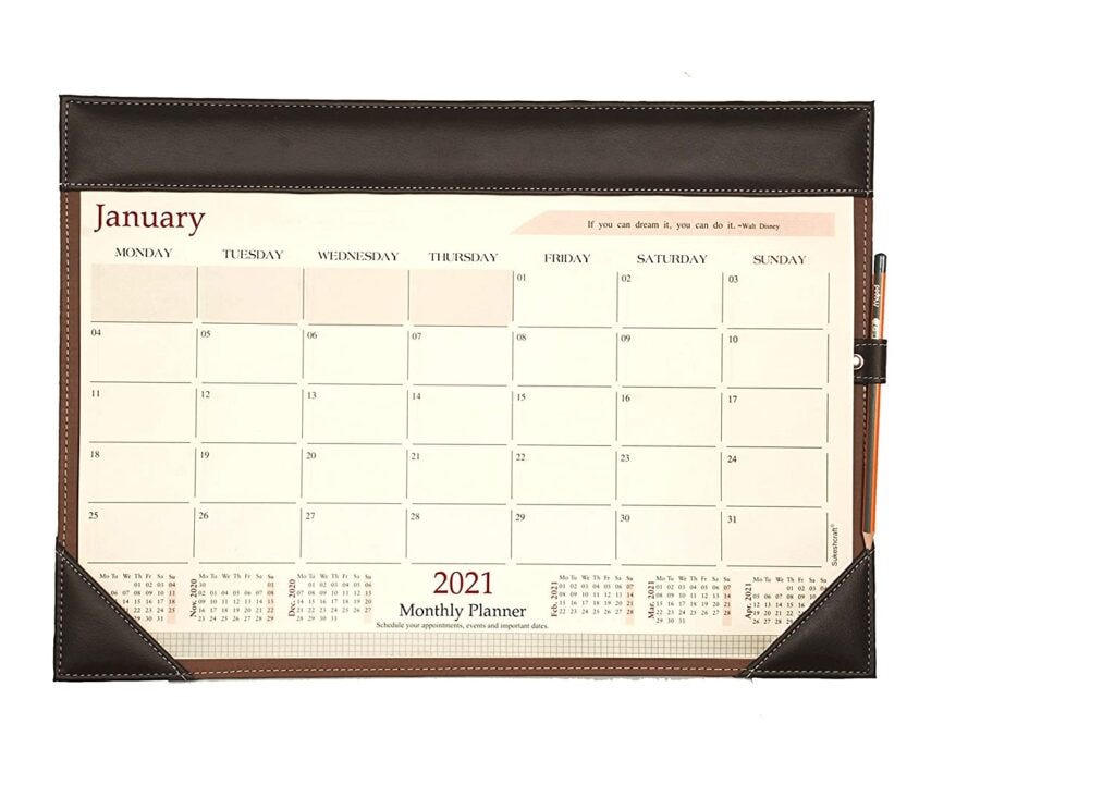 2021 desk calendar