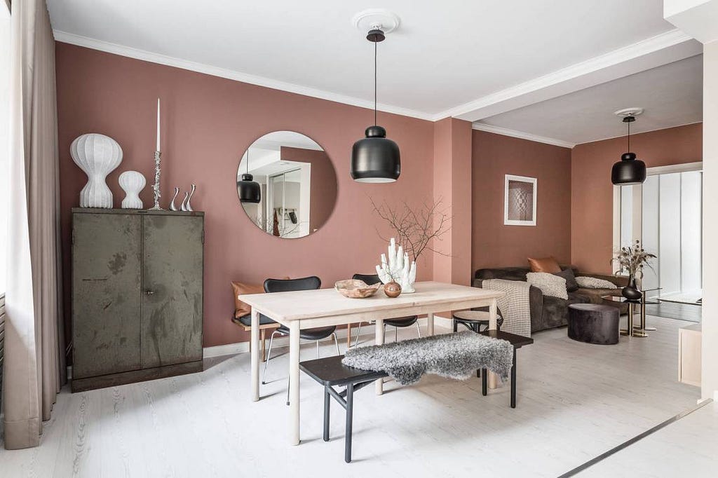 Home in soft pink - via Coco Lapine Design blog