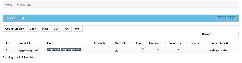 Importing Products into Defectdojo