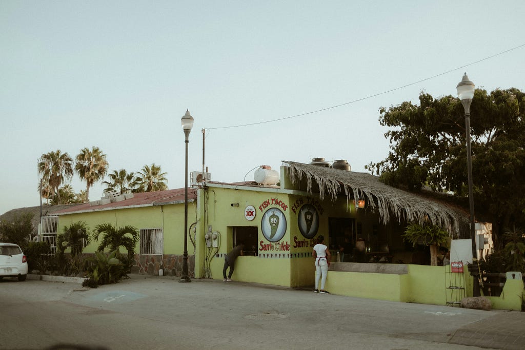 Restaurant of fish tacos in Los Cabos